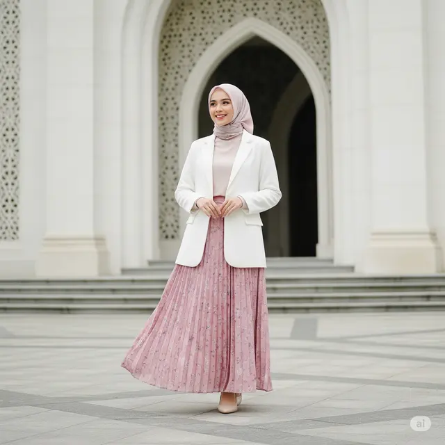 Ide Mix and Match Tunik, Blazer, dan Hijab untuk Tampil Elegan di Berbagai Acara