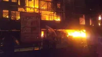 Kebakaran di Pasar Aksara Medan.