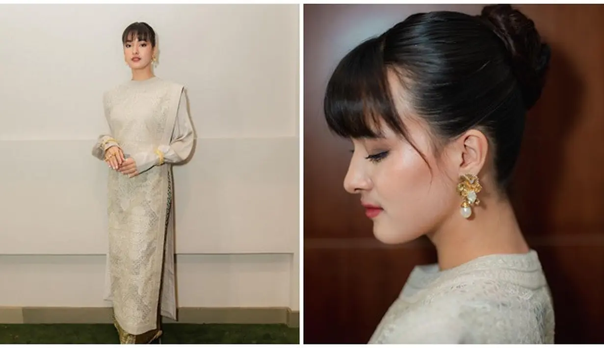 Berdarah blasteran, Mawar de Jongh bikin pangling ketika pakai baju adat Minang. Pemeran Kulsum di film Buya Hamka ini pancarkan kecantikan wanita Indonesia saat pakai baju adat. Kekasih Bryan Domani ini semakin cantik dengan tatanan rambut simpel berponi dan beberapa aksesori yang mendukung penampilannya ala wanita Minang. Polesan makeup natural juga sangat cocok dengan Mawar. (Liputan6.com/IG/@mawar_eva)