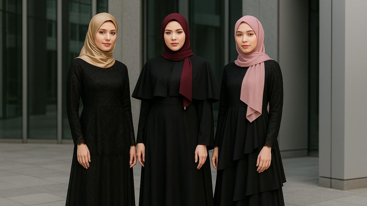 7 Model Gamis Hitam dan Padanan Warna Hijab, Tampil Syar’i dan Stylish