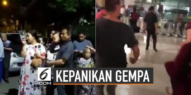 VIDEO: Kepanikan Warga Saat Gempa Banten 7,4 Mengguncang