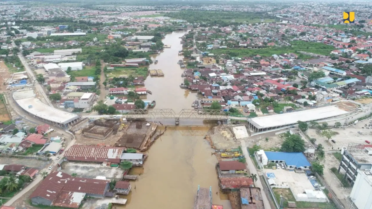 Pembangunan Jembatan Sei Alalak di Banjarmasin, Kalimantan Selatan
