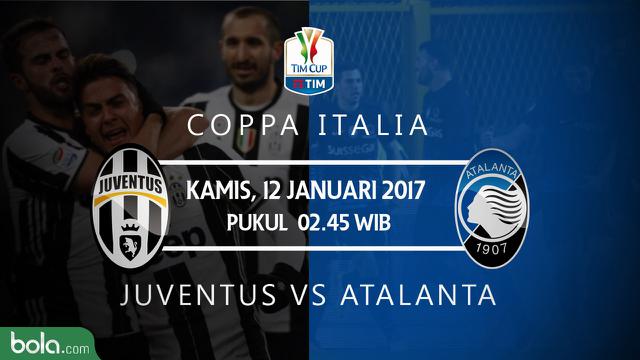 Juventus vs Atalanta, Coppa Italia babak 16-Besar