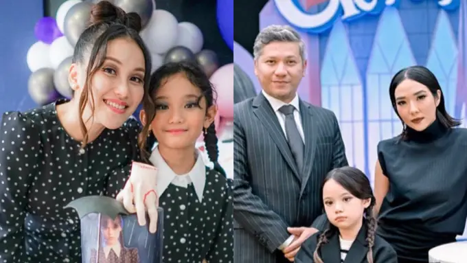 Adu Gaya Bilqis dan Gempi Berdandan Mirip Karakter Utama Serial Wednesday