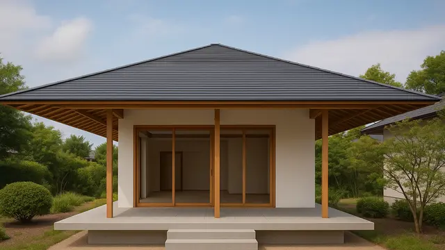 Model Teras Dak Gantung ala Pinterest untuk Rumah Minimalis 2025/ Ilustrasi oleh AI