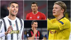 Cristiano Ronaldo kembali membuat kagum publik sepak bola dunia dengan menyabet gelar sebagai pemain terbaik abad ini. Pemain berusaia 35 tahun ini jadi pencetak gol terbanyak sepanjang tahun 2020. Berikut Cristiano Ronaldo dan pencetak gol terbanyak sepanjang 2020. (kolase foto AFP)