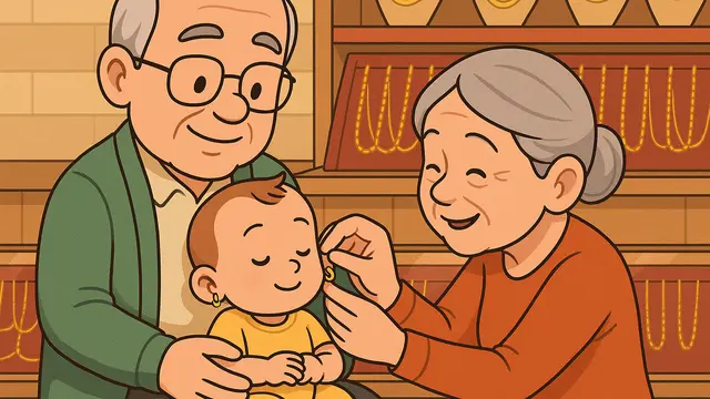 3 Rekomendasi Anting Emas untuk Bayi yang Aman