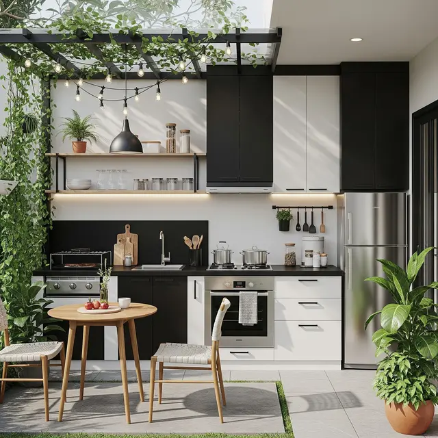 9 Model Dapur Terbuka 2x3 Meter Rumah Type 45 dengan Area Makan Ala Kafe Outdoor