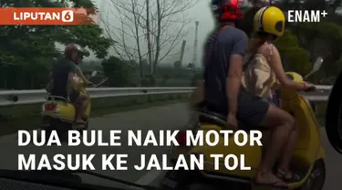 Sebuah video viral di media sosial tunjukkan bule yang masuk jalan tol. Pengendara motor mengakui kesalahannya masuk jalan tol dan meminta maaf