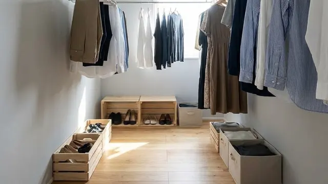 Desain Walk-In Closet di Kamar Sempit
