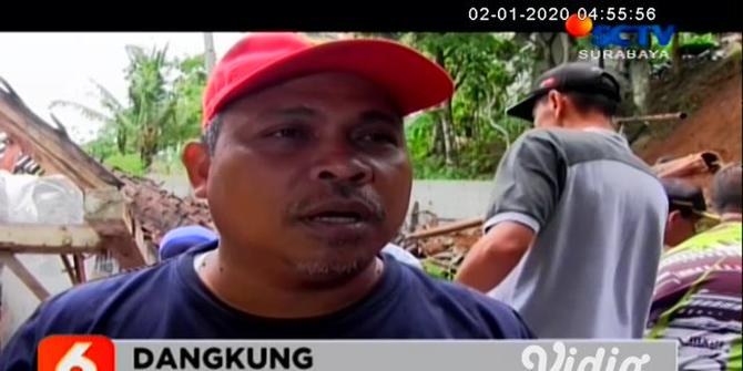 VIDEO: Rumah Kades Bodag di Madiun Tertimpa Tanah Longsor