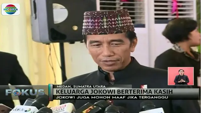Jokowi juga merasa lega atas selesainya semu prosesi adat yang berjalan dengan lancar.