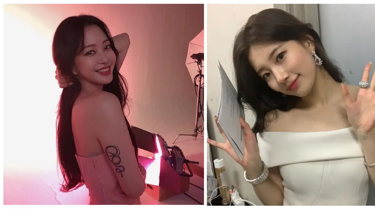 potret artis Korea dengan tato