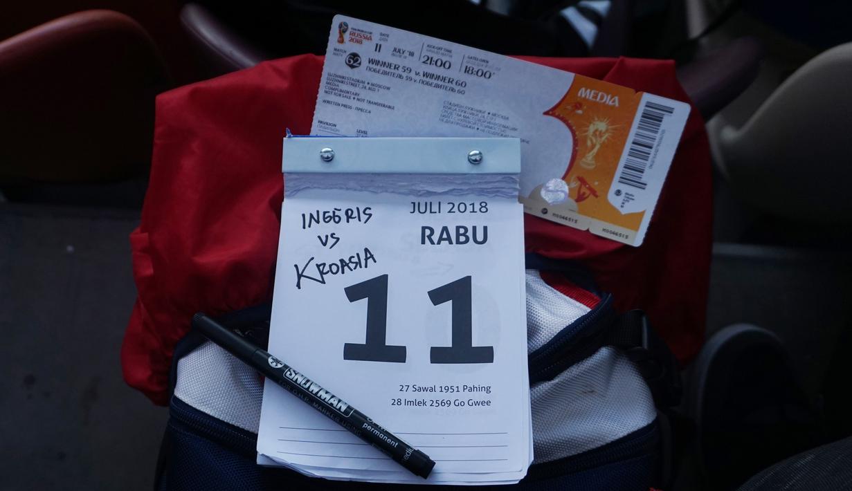 Makin hari makin menarik, mungkin itu menjadi cerita saya soal hari ketiga di Rusia meliput Piala Dunia 2018. Saya jurnalis Bola.com, Okie Prabhowo, datang ke Stadion Luzhniki untuk meliput Inggris melawan Kroasia. (Bola.com/Okie Prabhowo)