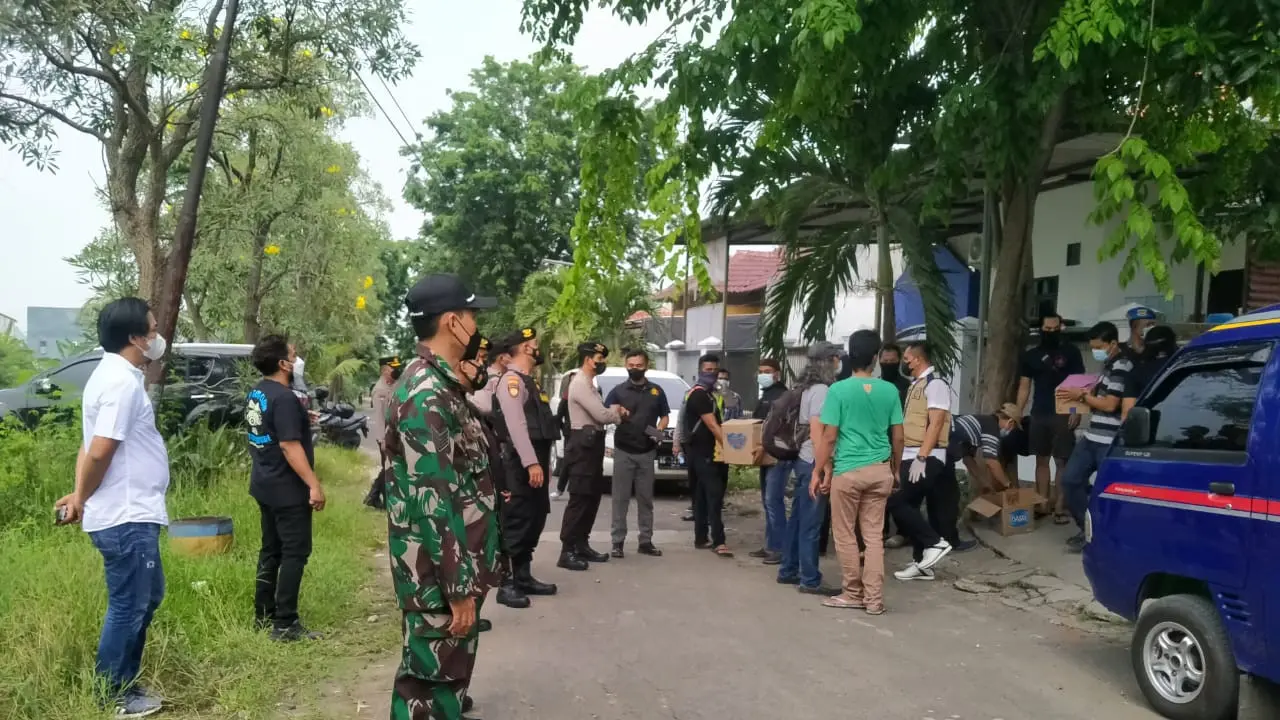 Lokasi penangkapan terduga teroris di Driyorejo Gresik. (Dian Kurniawan/Liputan6.com)
