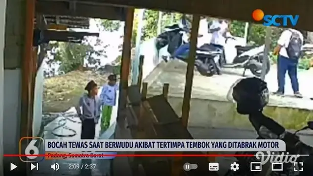Seorang bocah di Padang meninggal dunia saat berwudu. (sumber: YouTube)