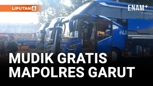  Ratusan Pemudik Dilepas Mudik Gratis dari Mapolres Garut