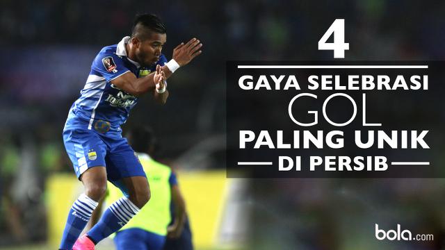 Zulham Zamrun, 4 Gaya Selebrasi Gol Paling Unik di Persib (bola.com/Rudi Riana)