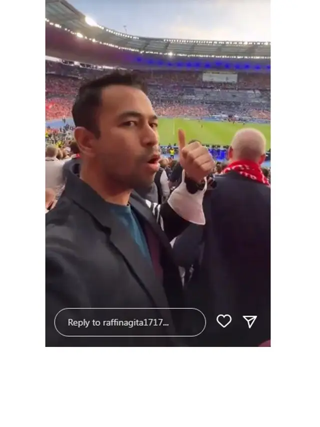 7 Momen Raffi Ahmad dan Nagita Slavina Nonton Final Liga Champions 2022, Seru Abis