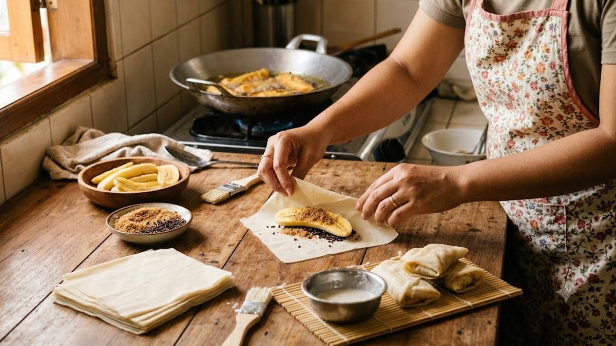 Cara Membuat Pisang Aroma Tanpa Alat Pres Lipatan, Renyah dengan Cara Manual
