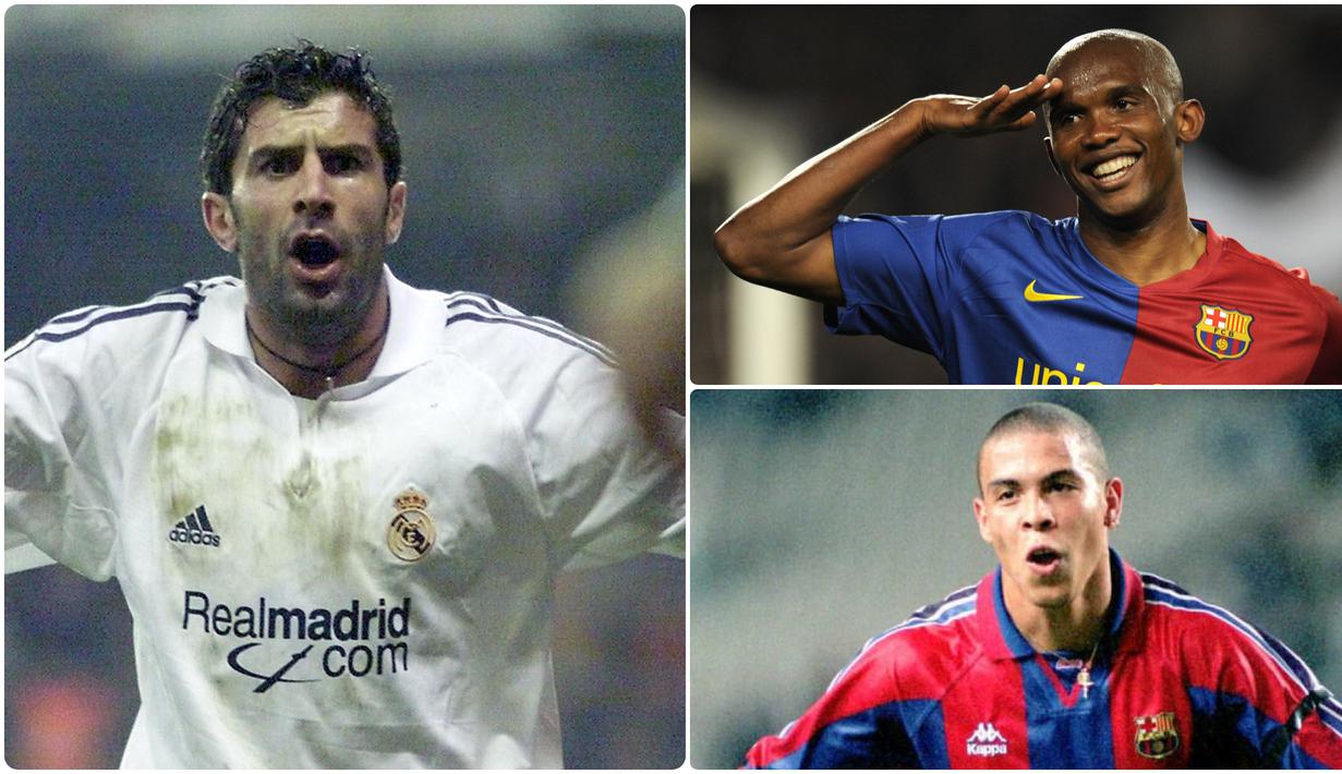 Real Madrid dan Barcelona akan kembali bertemu pekan ini di Liga Spanyol, kedua klub dikenal sebagai rival abadi selama bertahun-tahun. Namun beberapa pemain tercatat pernah membela kedua klub itu. Berikut 5 pemain yang pernah berkostum Madrid dan Barcelona. (kolase foto AFP)