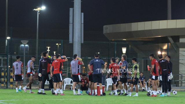 Latihan Timnas Indonesia di Arab Saudi.