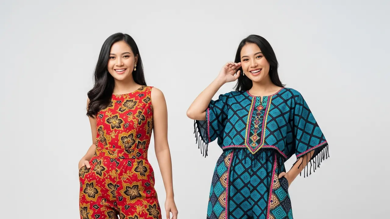 Model Jumpsuit Batik Wanita Terkini.