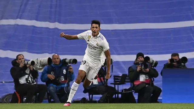 Bintang Uruguay U-20 Alvaro Rodriguez saat mencetak gol di Real Madrid