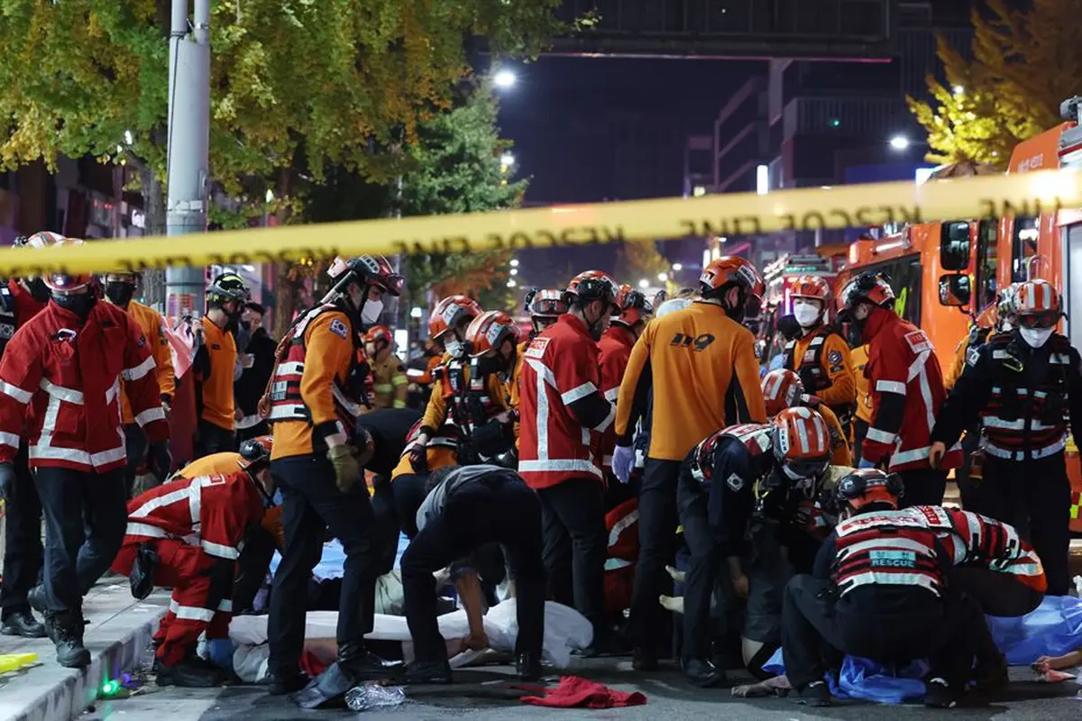 Lokasi pesta Halloween di Itaewon, Seoul, Korea Selatan. (Yonhap)