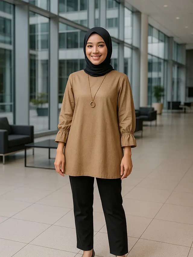 Tunik Batik Lengan Serut yang Stylish dan Kekinian