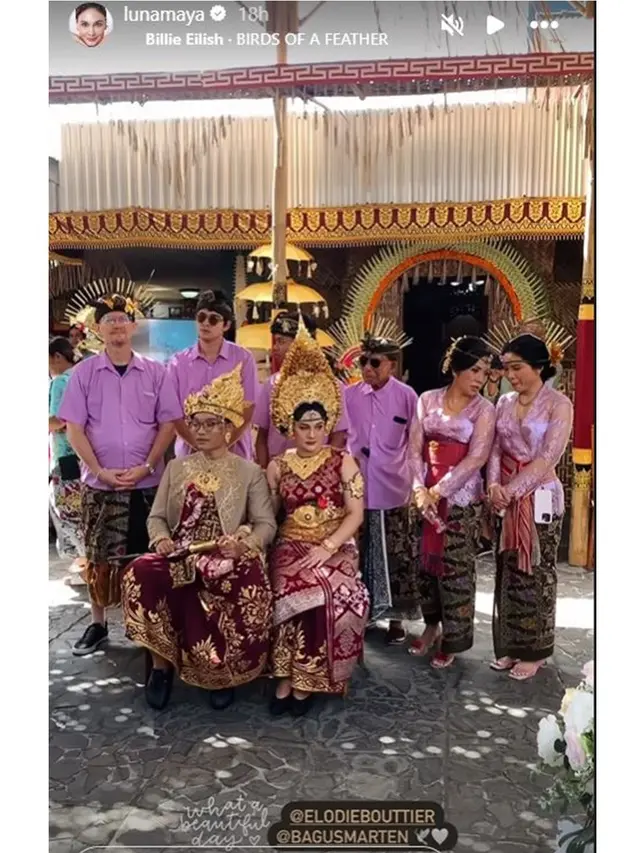 8 Potret Resepsi Pernikahan Elodie Adik Maxime Bouttier di Bali, Luna Maya Hadir