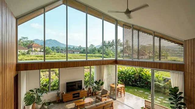 Model Rumah Minimalis dengan Atap Miring Minimalis Kekinian
