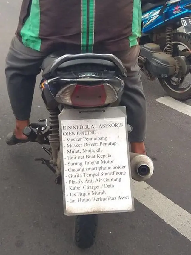 Pelat nomor ojol yang bikin ngakak