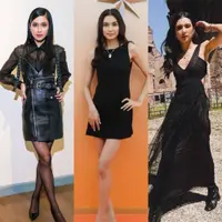 Lihat di sini beberapa potret memesona Mikha Tambayong dibalut outfit berwarna hitam.