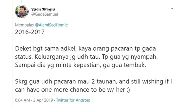 Bersyukurlah Sudah Memiliki Kekasih, Kisah Cinta Ini Bikin Haru.