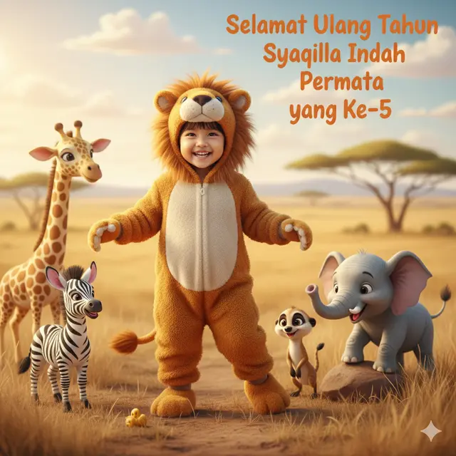 Prompt Gemini AI Viral Edit Foto Anak jadi Poster Ulang Tahun/ Ilustrasi Gemini AI