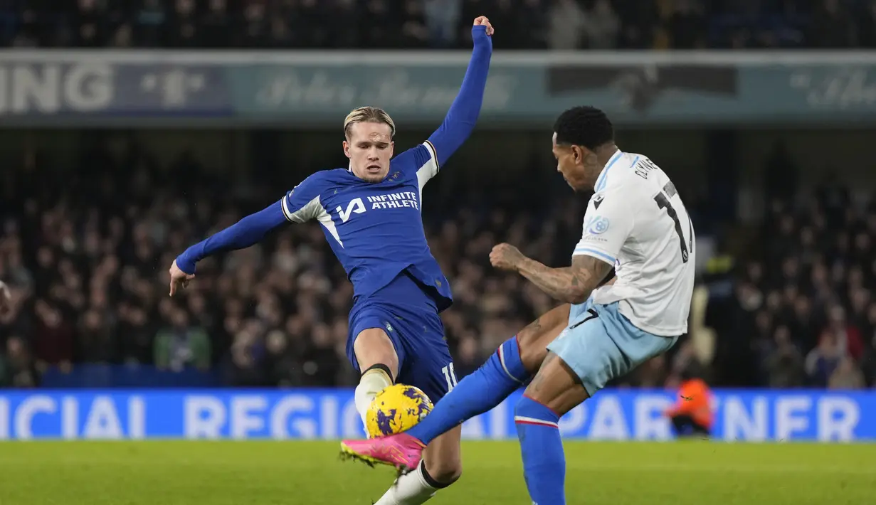 Mykhailo Mudryk membawa Chelsea unggul.  (Foto AP/Hibah Alastair)