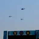 Potret Helikopter Prabowo Dikawal Heli 2 TNI Terbang di Langit Cilangkap