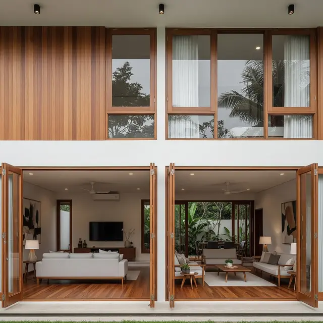 Model Rumah Minimalis Modern dengan Aksen Kayu