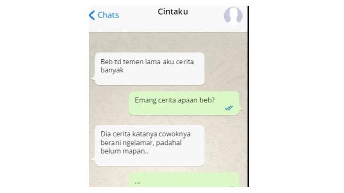 Chat Kocak saat Mencoba Melamar Ini bikin Ketawa Ngakak (sumber:Instagram/awreceh)