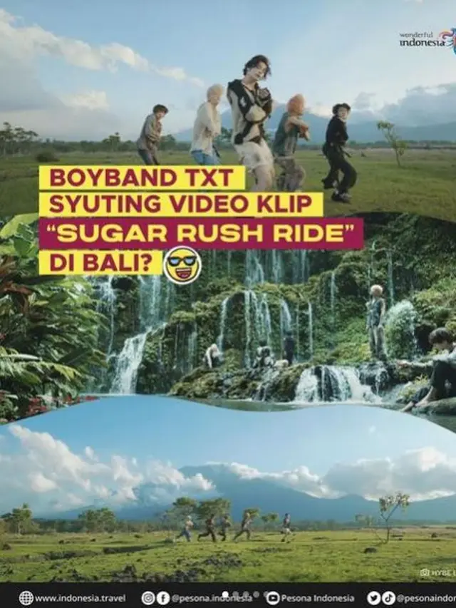 5 Tempat Wisata di Bali yang Diyakini Jadi Lokasi Syuting Klip Terbaru TXT, Sugar Rush Ride