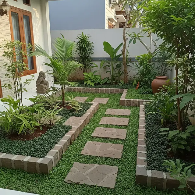 9 Model Kebun Rumah dengan Pijakan Batu ala Halaman Tempo Dulu, Ciptakan Pesona Klasik