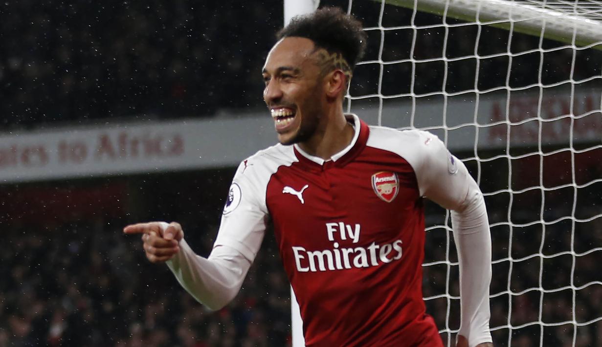 1. Pierre-Emerick Aubameyang (Arsenal) - Skill kecepatan diberikan poin 96. (AFP/Ian Kington)