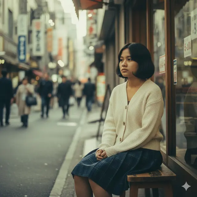 Prompt AI Edit Foto Ala Street Photography di Jepang, Bikin Hasilnya Terlihat Sinematik dan Nostalgik