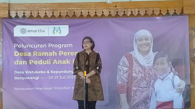 Kemen PPPA meluncurkan Desa Ramah Perempuan dan Peduli Anak (DRPPA) di Banyuwangi, Jawa Timur. (Foto: Liputan6.com/Hermawan Arifianto)