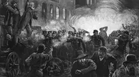 Kerusuhan Haymarket (Haymarket Riot) di Amerika Serikat yang melatarbelakangi Hari Buruh (Wikipedia/Public Domain)