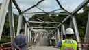 Diketahui, Jembatan Busui runtuh dan mengalami rusak berat dan tidak bisa dilintasi dari kedua arah. (Dokumentasi Dinas Perhubungan Paser)