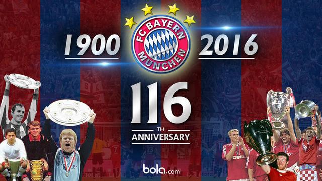 Bayern Munchen merayakan hari jadinya ke 116 pada 27 Februari besok. Banyak sejarah yang telah tercipta.