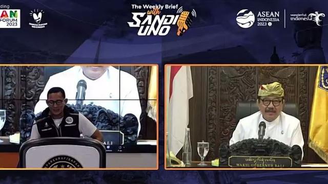 Menpaekraf Sandiaga Uno di The Weekly Bried with Sandi Uno, Selasa, 24 Januari 2023