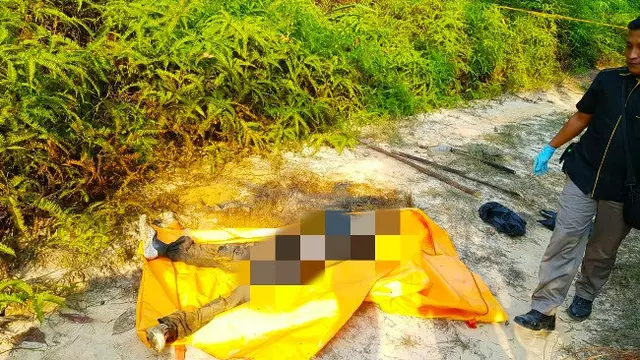 Penemuan mayat diduga korban pembunuhan di belakang kompleks perkantoran Wali Kota Pekanbaru.